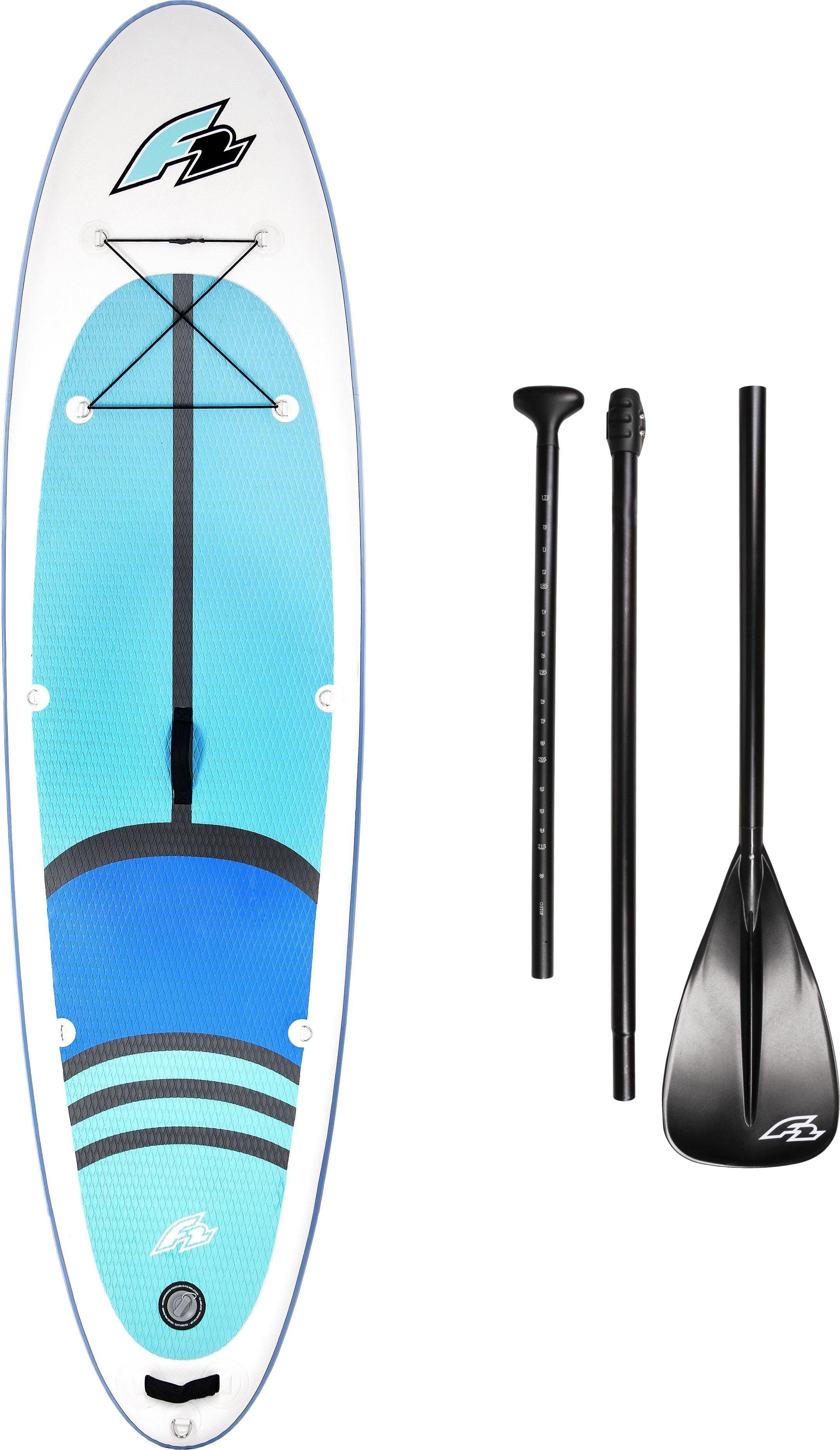 F2 Inflatable SUP-Board F2 Cross, (Set, 5 tlg., mit Paddel, Pumpe und Transportrucksack), Stand Up Paddling
