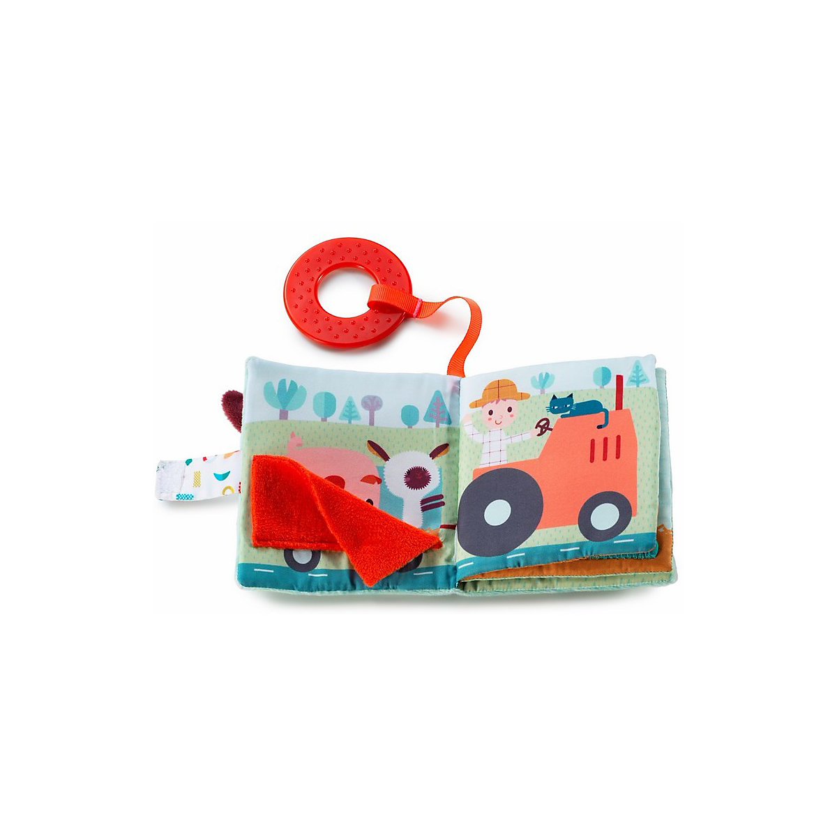 Spielbuch/Stoffbuch Bauernhof, 10x10x3 cm