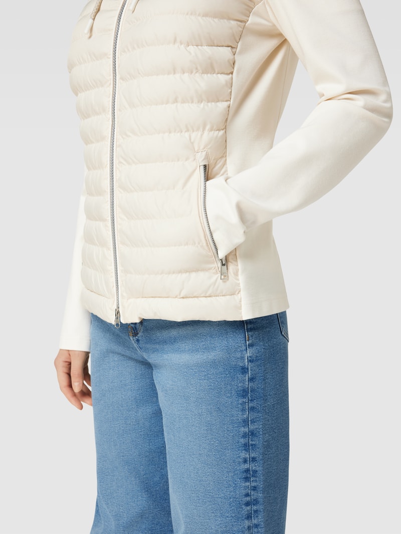 Hybridjacke mit Label-Patch in sand