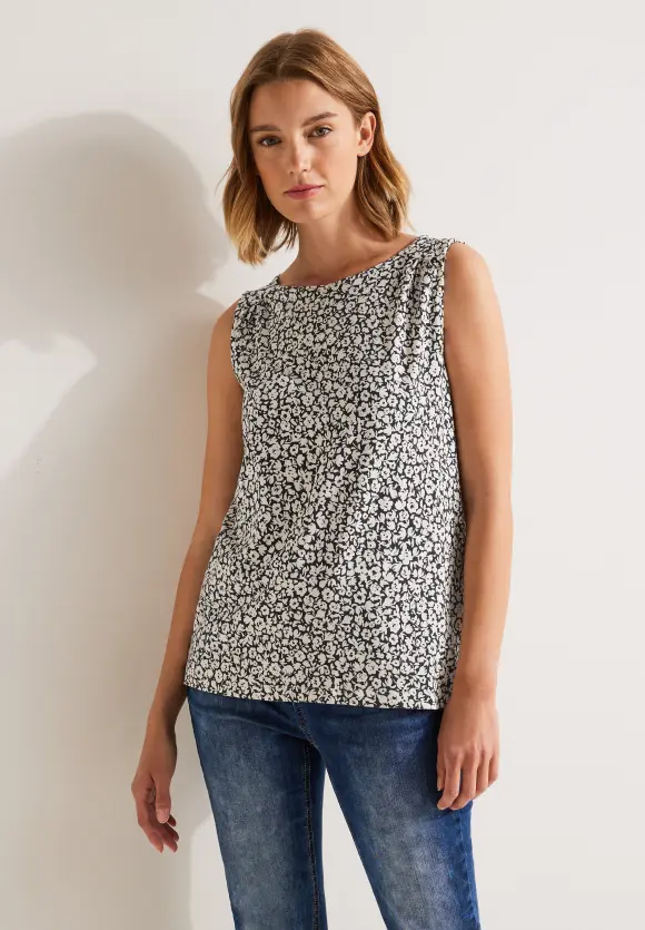 Street One Top mit Blätterprint
