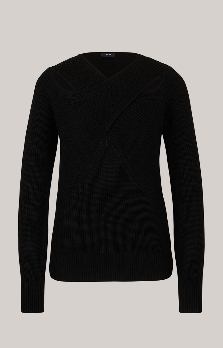 Strick-Pullover in Schwarz