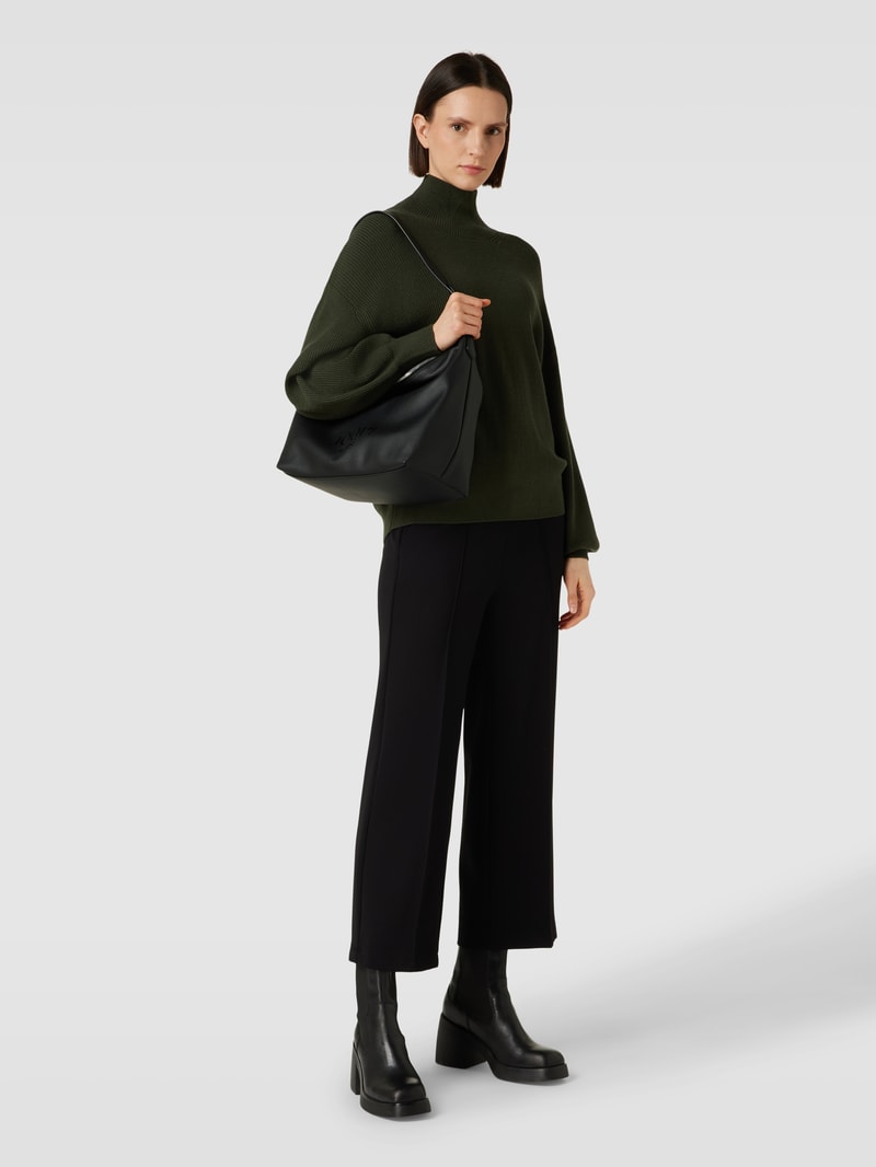 Hobo Bag mit Label-Schriftzug Modell 'lettera 1.0 dalia' in black