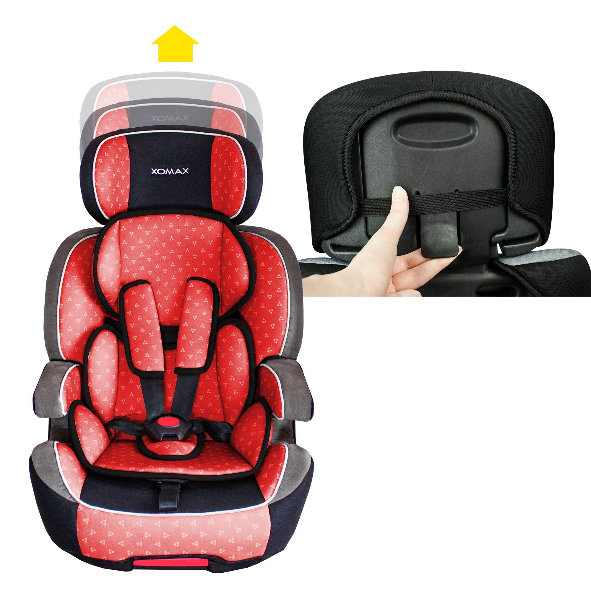 XOMAX Autokindersitz Pia, bis: 12, ab: 9 kg, bis: 36 kg, (Pia), mit 5-Punkt-Gurt und 3-Punkt-Gurt, Isofix Gruppe 1/2/3 ECE R44/04
