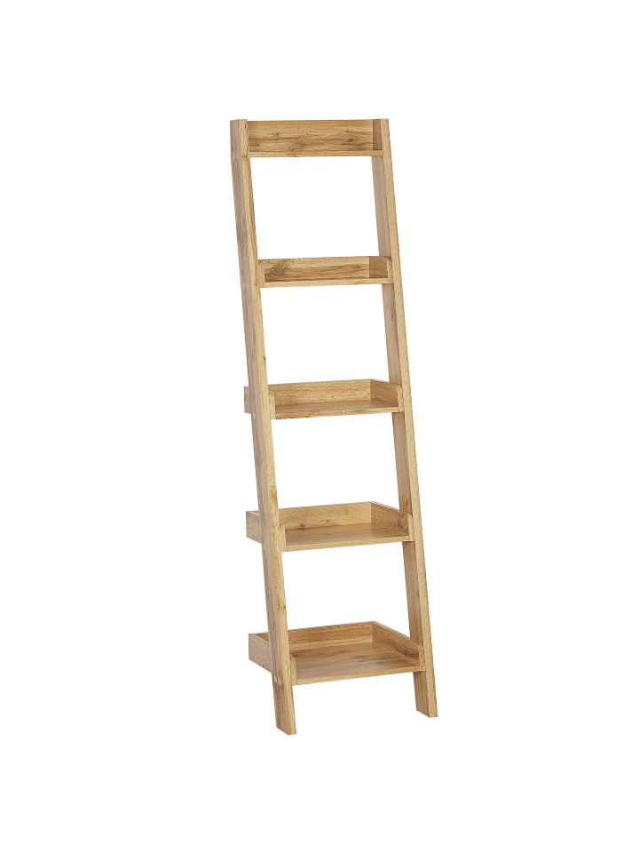 Beliani Bücherregal MOBILE DUO in Heller Holzfarbton - (W) 45 x (H) 169 x (L) 43 cm günstig kaufen onesize