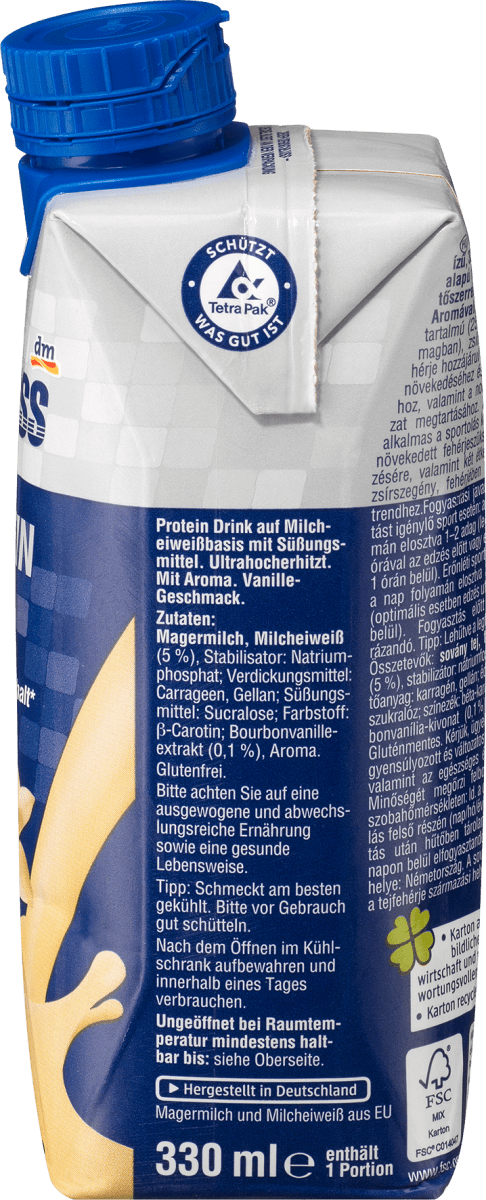 Protein Drink, Vanille-Geschmack, trinkfertig, 330 ml