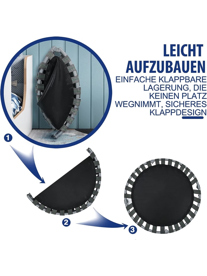 COSTWAY Mini Trampolin in Blau günstig kaufen 92 cm