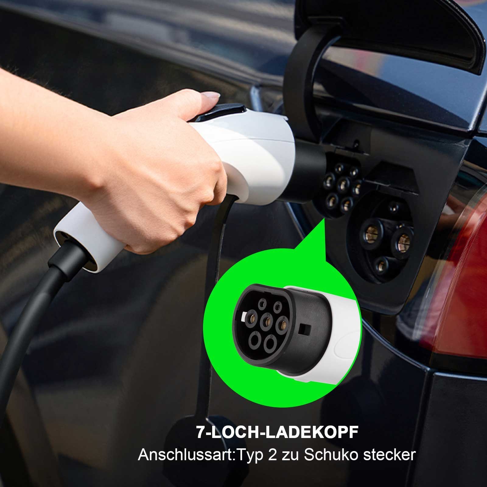 GLIESE mobil Elektroauto-Ladestation Typ 2 Ladekabel 11kW & 16A für Elektroauto, 11,00kW / 16A, 3 Phase, mit Typ 2-Ladekabel von 5m
