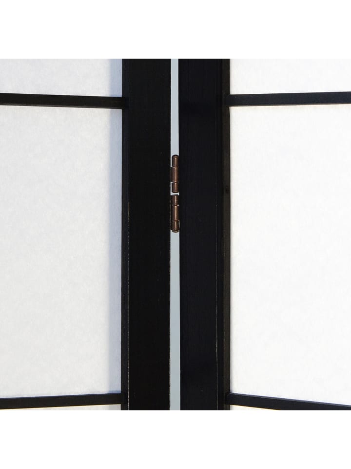 Homestyle4u 4-tlg. Paravent Shoji in Schwarz 176x175 cm günstig kaufen onesize