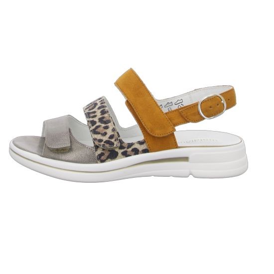WALDLÄUFER Klassische Sandalen taupe BUFA LEOFIORE VELOUR
