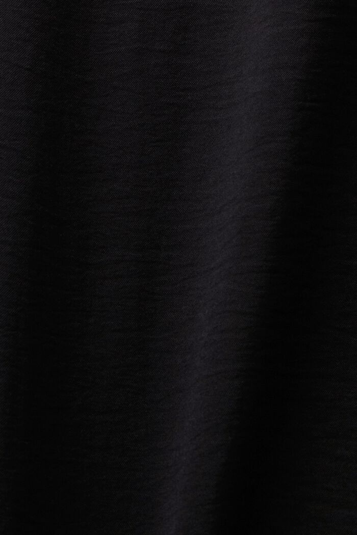 Crêpe-Bluse mit elastischen Ärmelabschlüssen