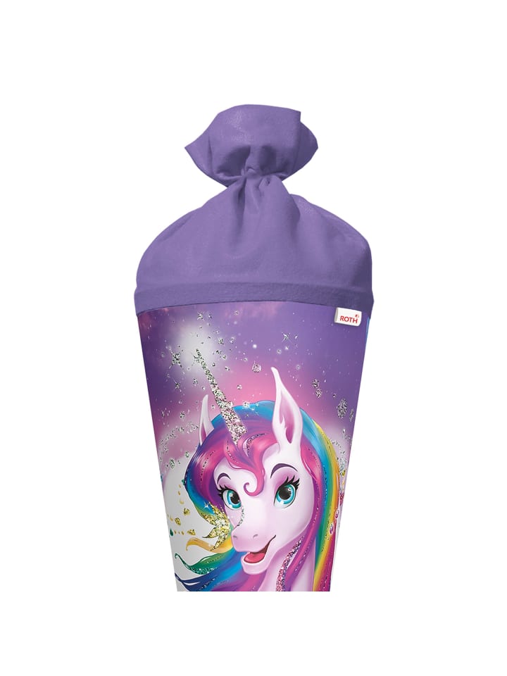 ROTH Schultüte groß Einhornportrait 70 cm, Glitter in Rosa günstig kaufen onesize