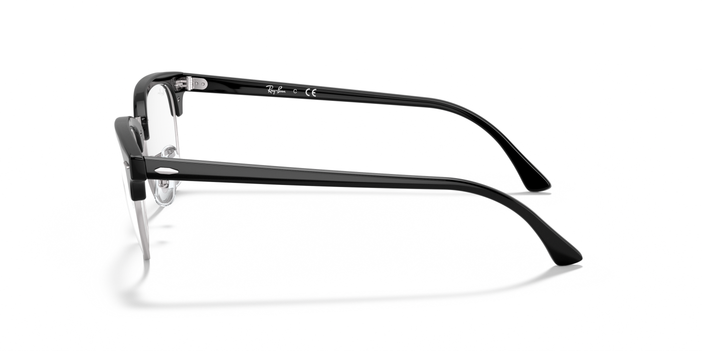 CLUBMASTER OPTICS - Negru lucios pe argintiu