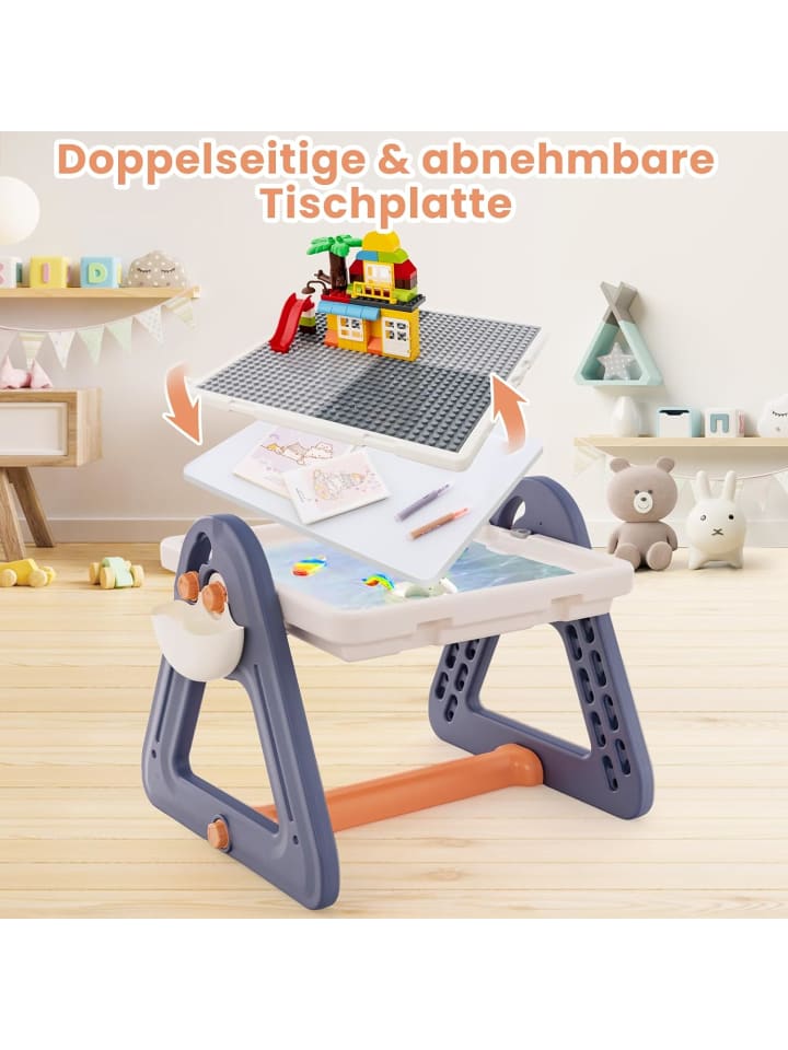 COSTWAY 6 in 1 Spieltisch mit Stuhl ab 3 Jahren in Bunt günstig kaufen onesize