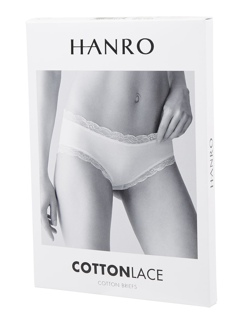 Hipster mit Spitzenbesatz Modell 'Cotton Lace' in schwarz