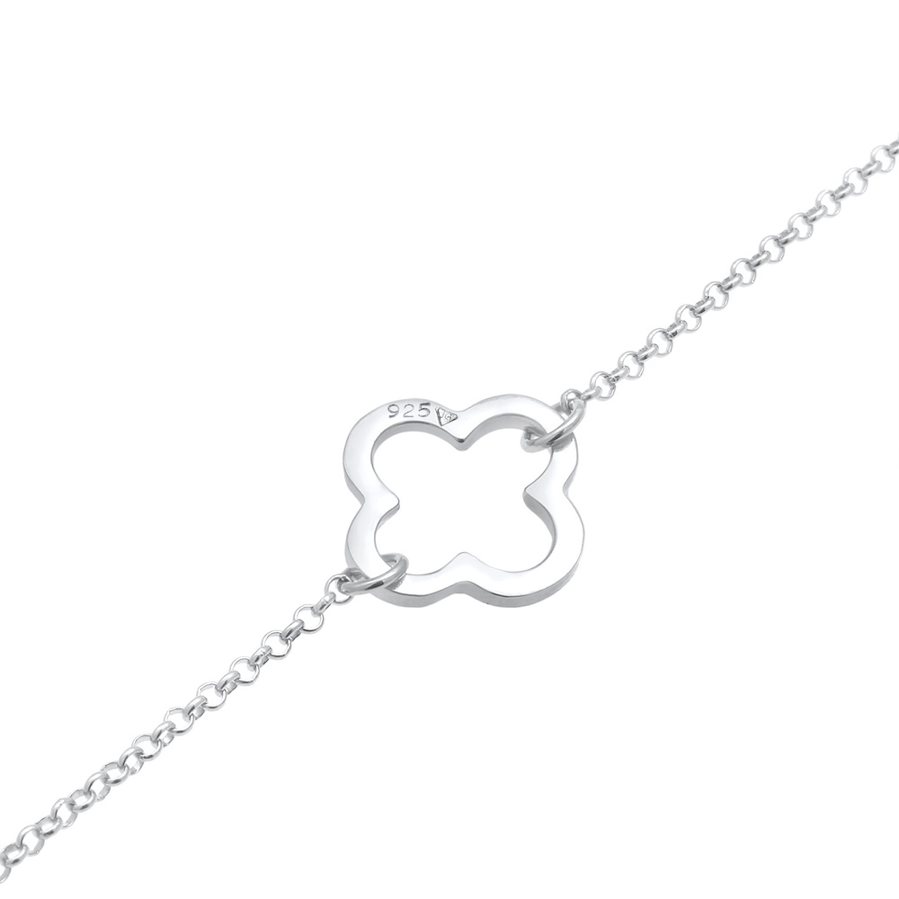 Elli Elli Bracelet Talisman découpé en trèfle pour dames en 925/1000 argent massif Bracelet