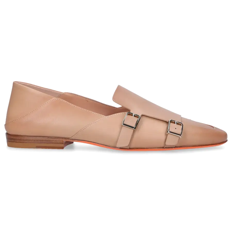 Santoni - Monk Schuhe 59890 Kalbsleder - beige