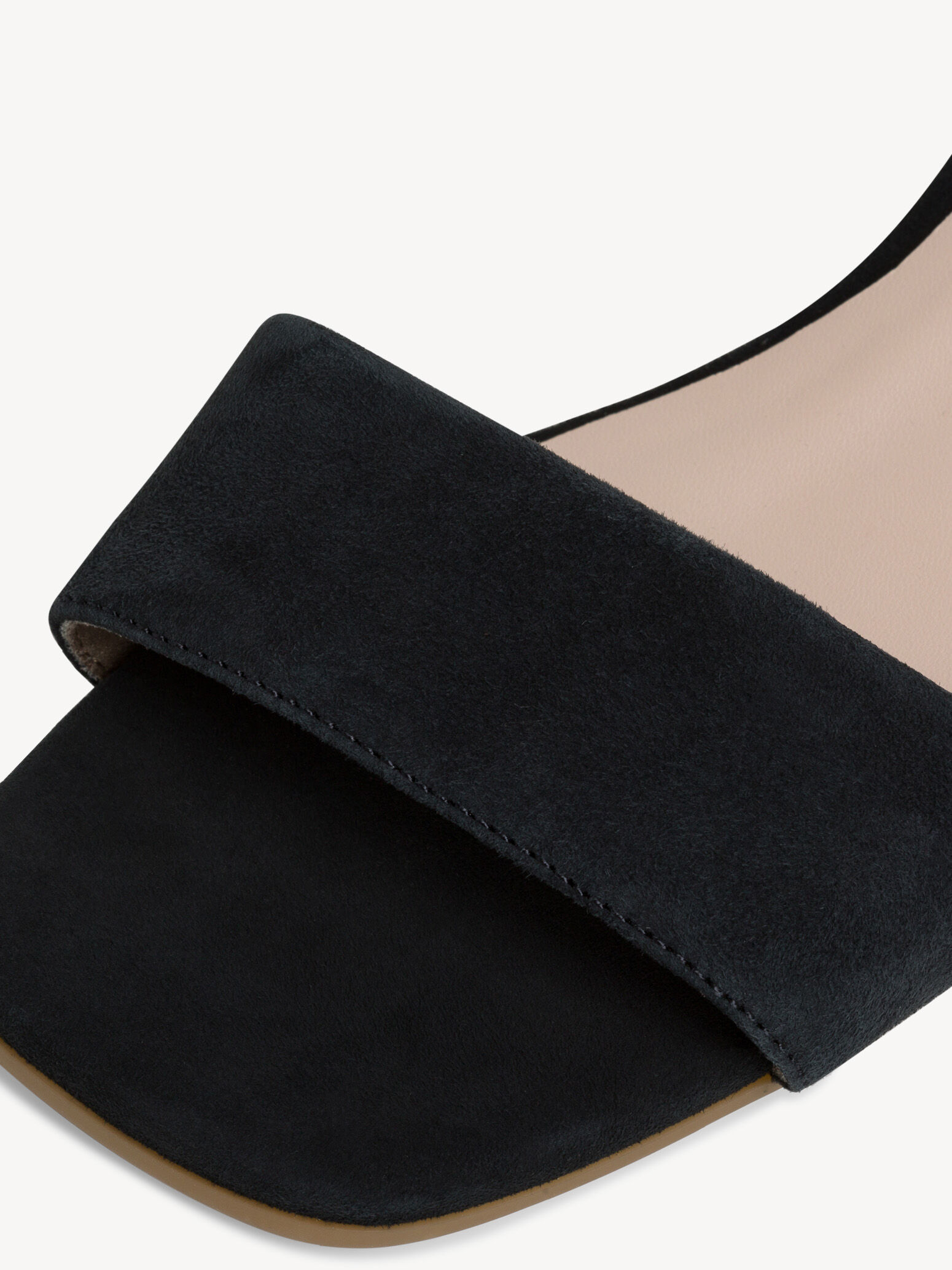 Sandale à talon en cuir - bleu