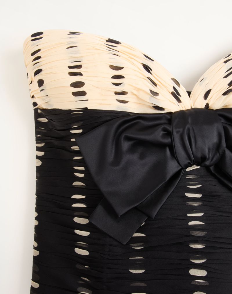 Top Plusdepois em chiffon estampado