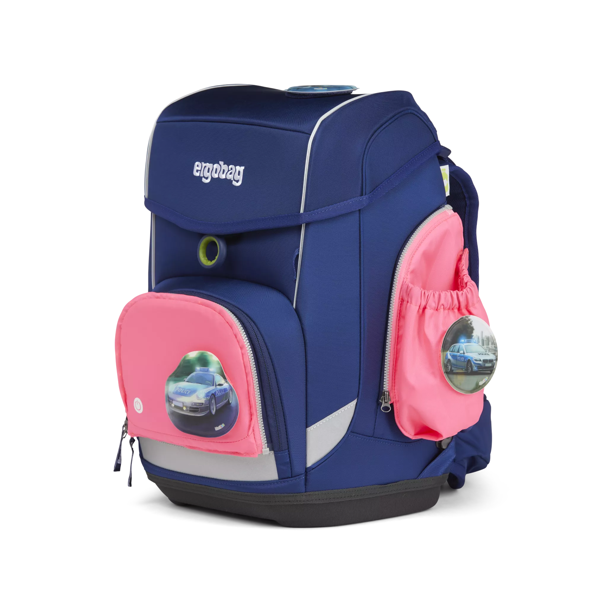 ergobag Fluo LED Seitentaschen-Set Pink