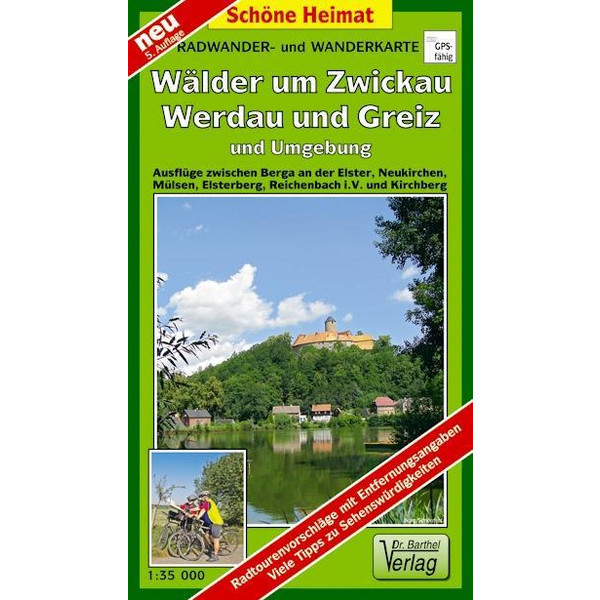 Radwander- und Wanderkarte Wälder um Zwickau, Werdau und Greiz und Umgebung 1 : 35 000 - Wanderkarte