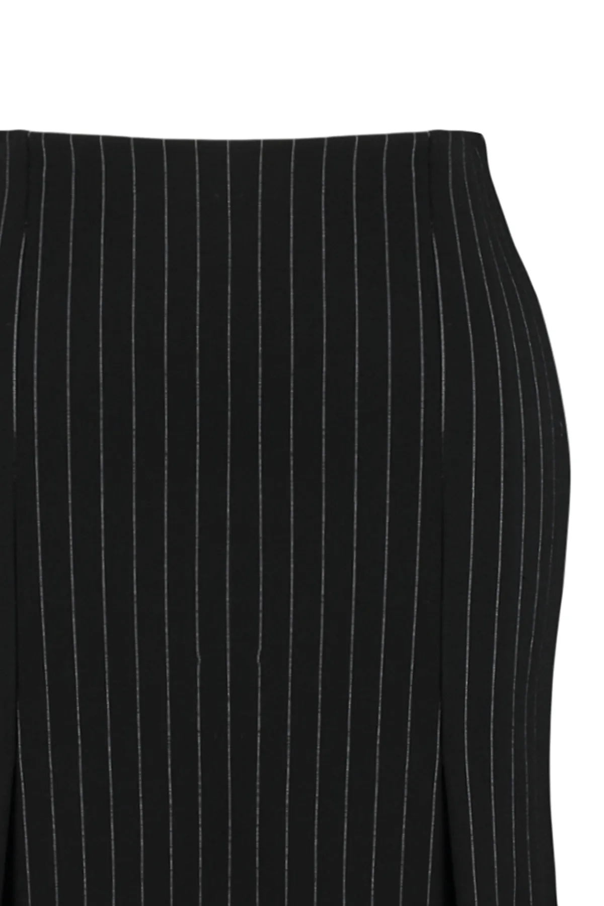 Trendyol Curve  Schwarz gestreifter Mini-Strickrock TBBAW24AZ00032