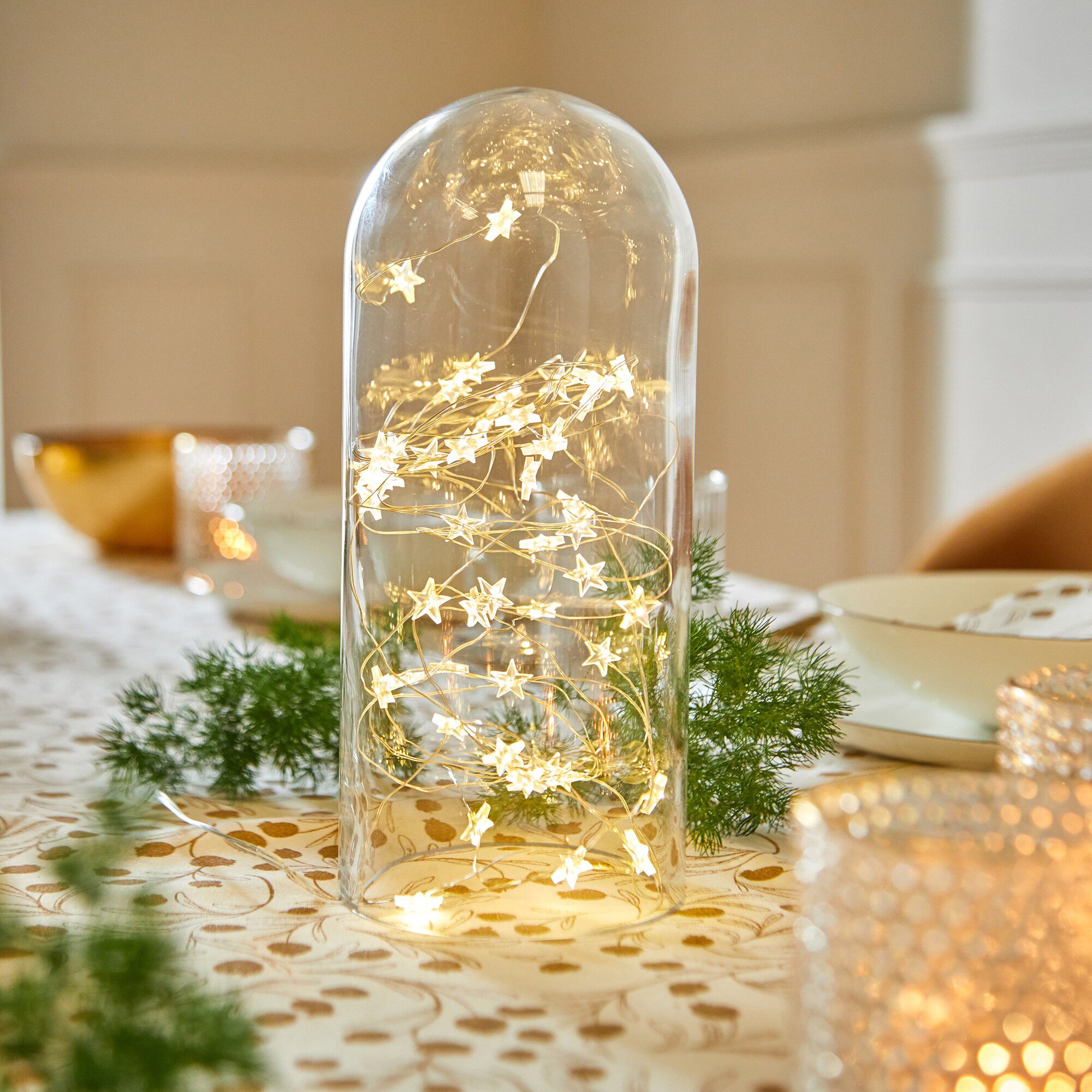 Guirlande fines étoiles lumineuses