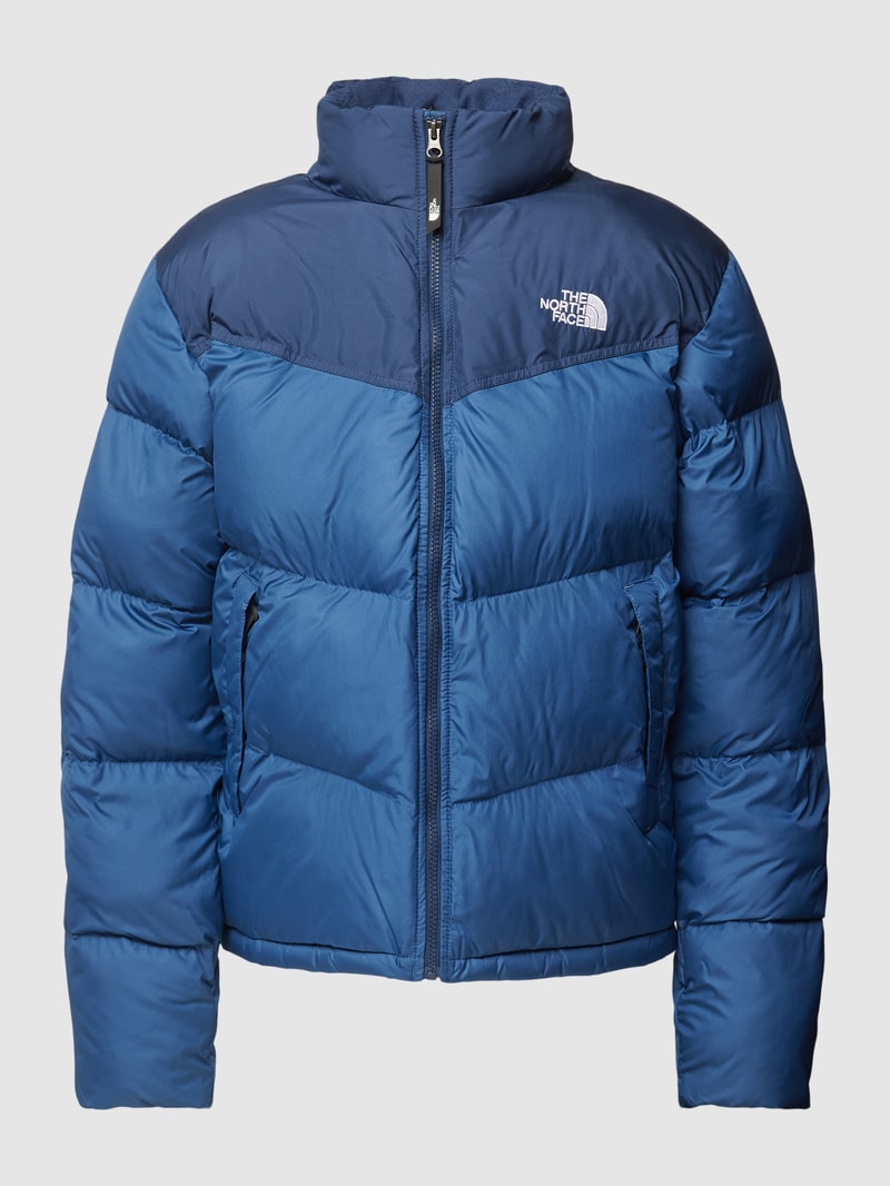 Steppjacke mit Stehkragen Modell 'SAIKURU' in marineblau