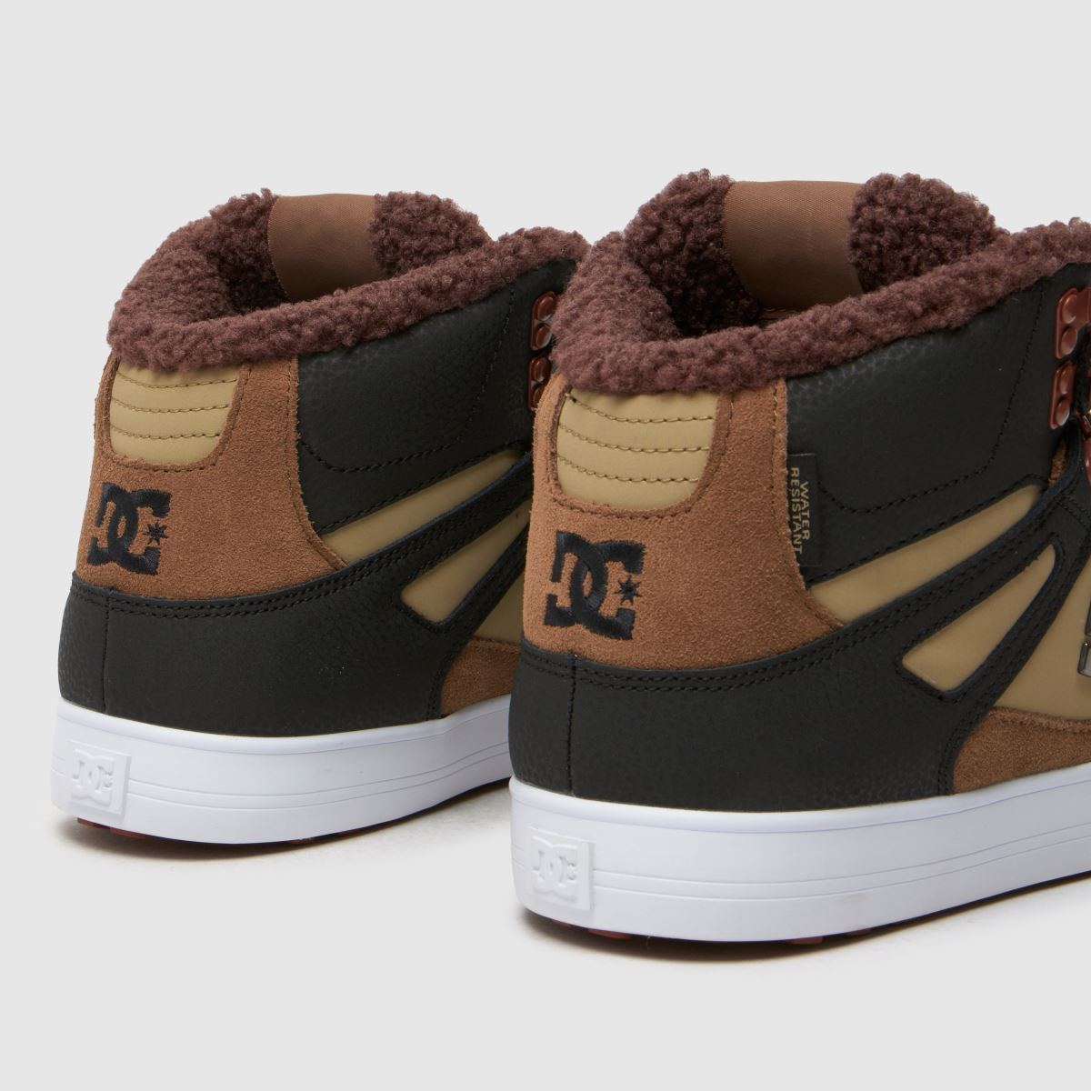 DC Pure – Höga sneakers i brunt, flerfärgat material