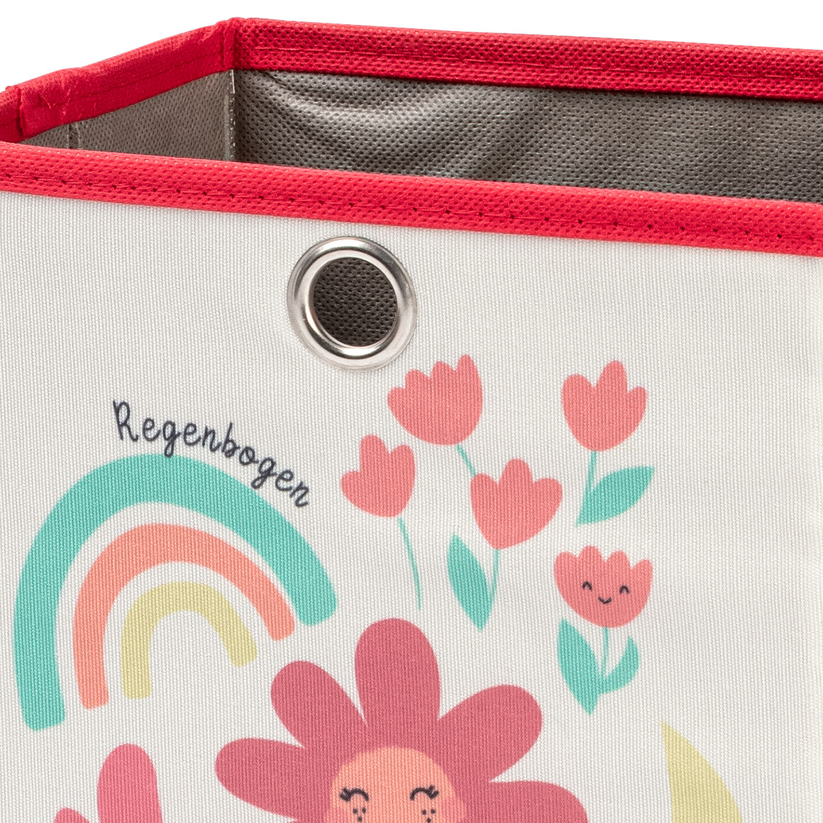 Kleine Aufbewahrungsbox mit bunten Motiven
