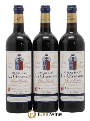 Castillon-Côtes-de-Bordeaux (Côtes-de-Castillon) Château La Gasparde 2005 - Lot de 3 Bouteilles