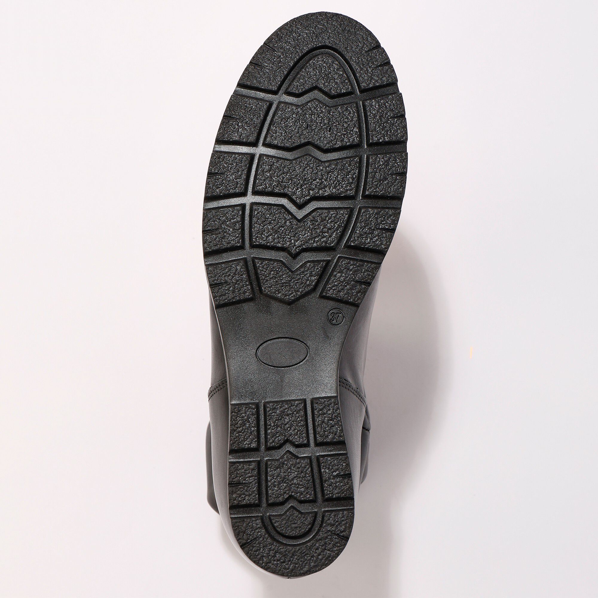 Bottes plissées mi-hautes en cuir avec semelle compensée invisible