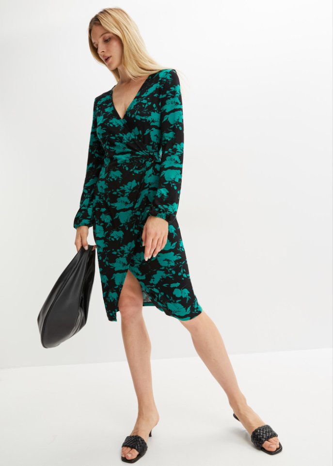 Kleid in Wickeloptik
