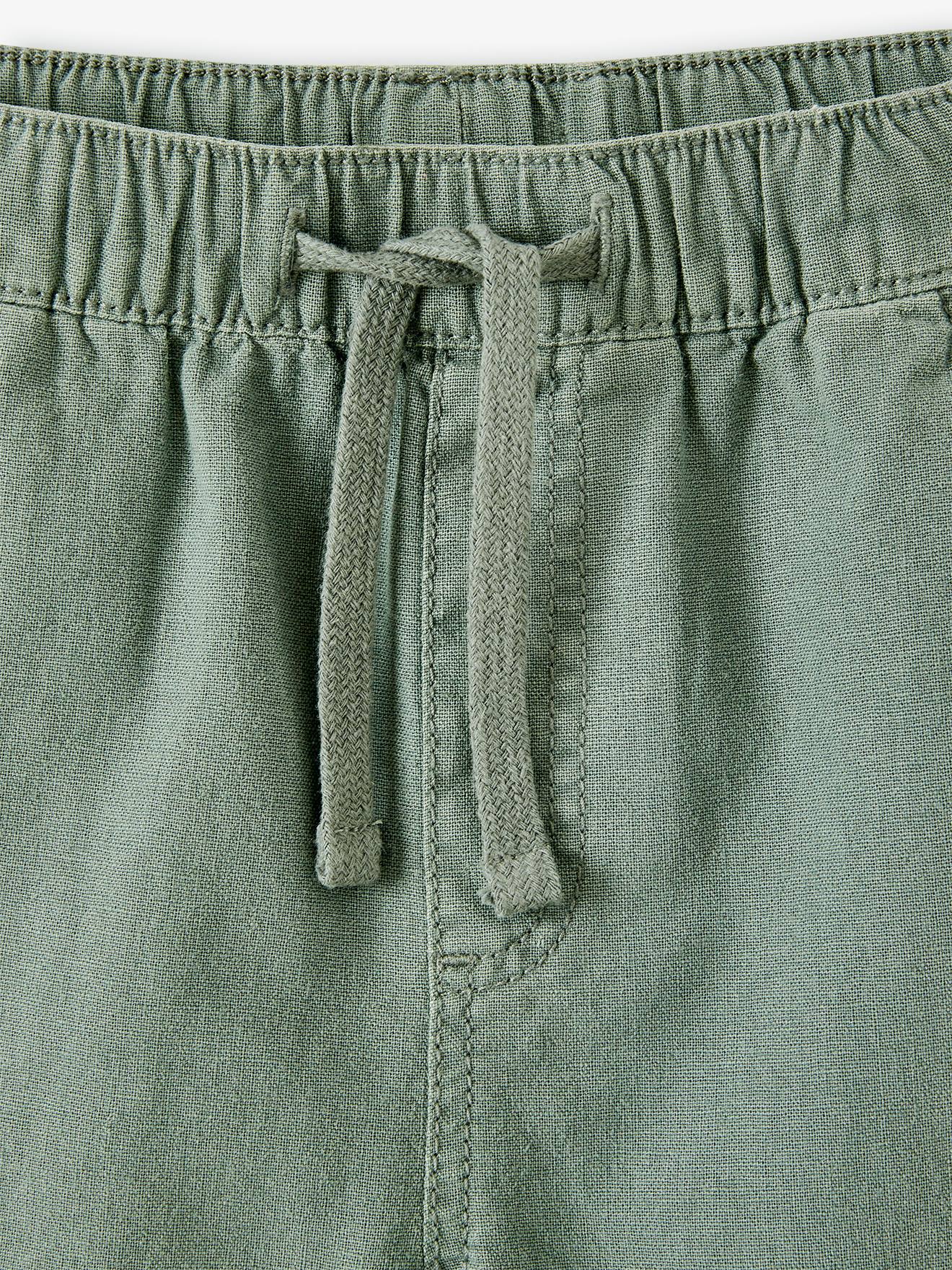 Vertbaudet Jungen Shorts, Leinen-Mix - blau gestreift