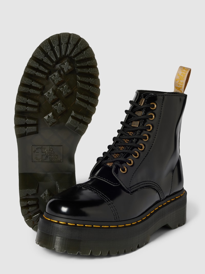 Stiefel mit Plateausohle Modell 'Vegan Sinclair' in schwarz