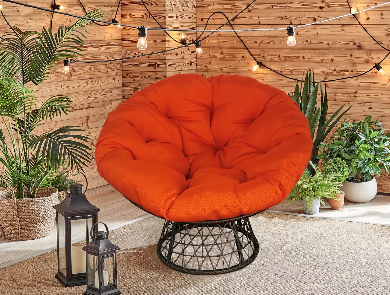 Happy Home Happy Home Moon Chair Rattansessel Sitzsessel orange/rot