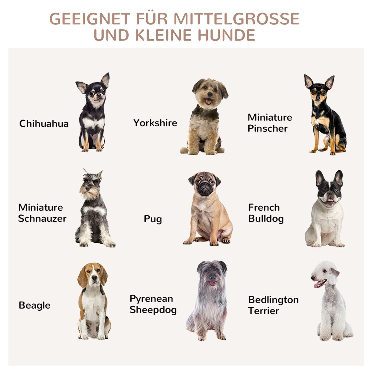 PawHut Hundekäfig, Hundehütte mit Tischplatte, Haustierkäfig, Hundebox, Braun