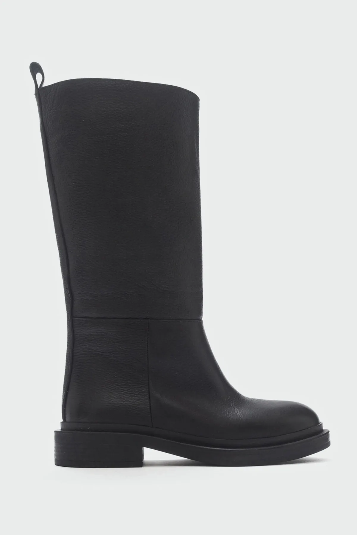 LuviShoes  Tempo Black Floater Damenstiefel aus echtem Leder