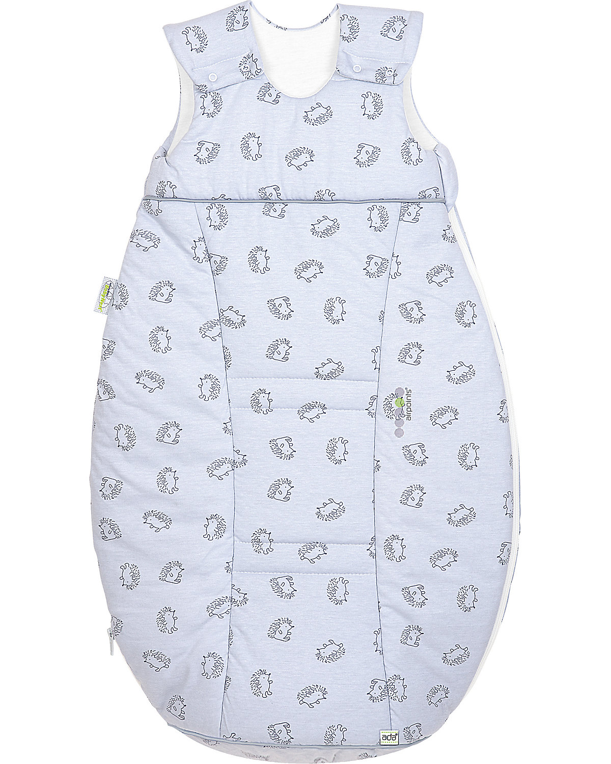 Jersey-Schlafsack Airpoints, Igel grey, 60 - TOG 2,5