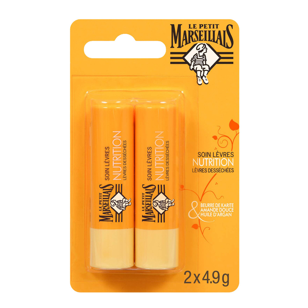 le petit marseillais Soins des Lèvres Stick Lèvres NutritionLèvres Desséchées x 2 Stick lèvres