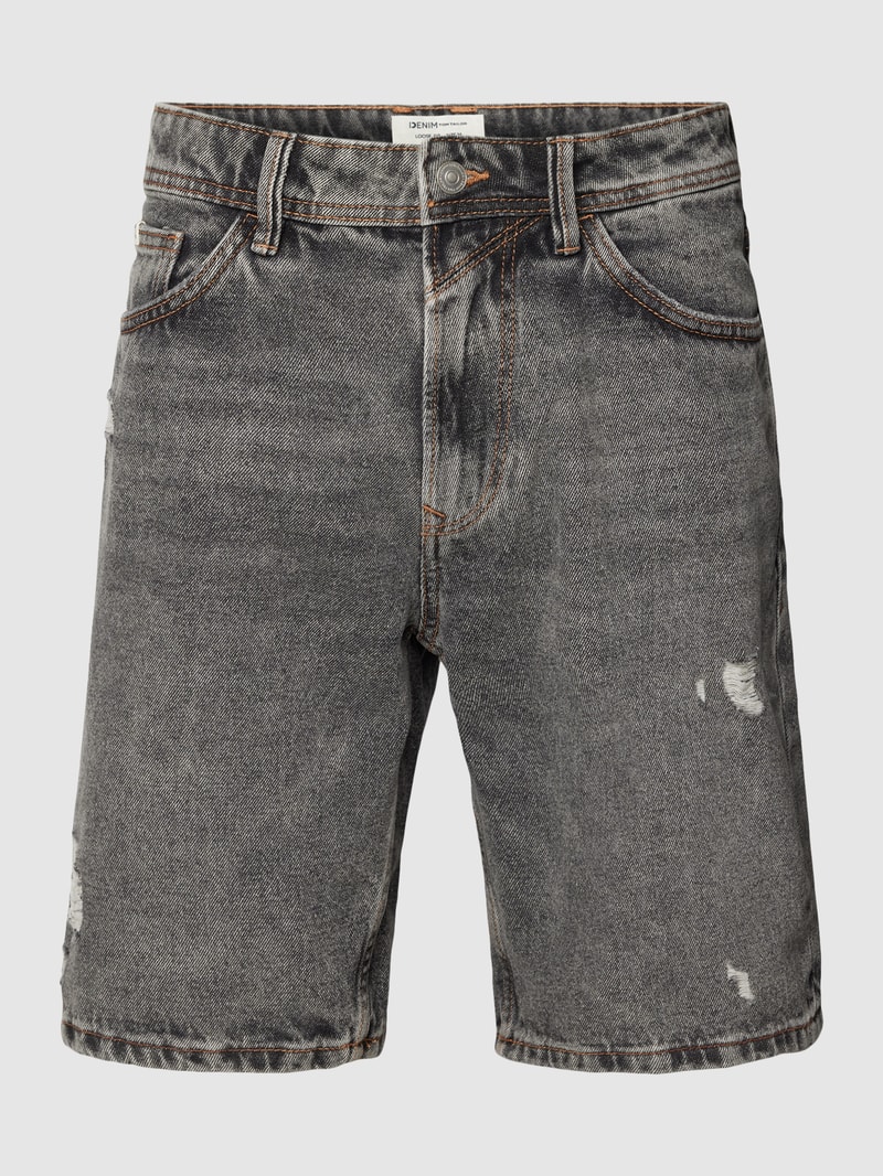 Jeansshorts mit 5-Pocket-Design in mittelgrau