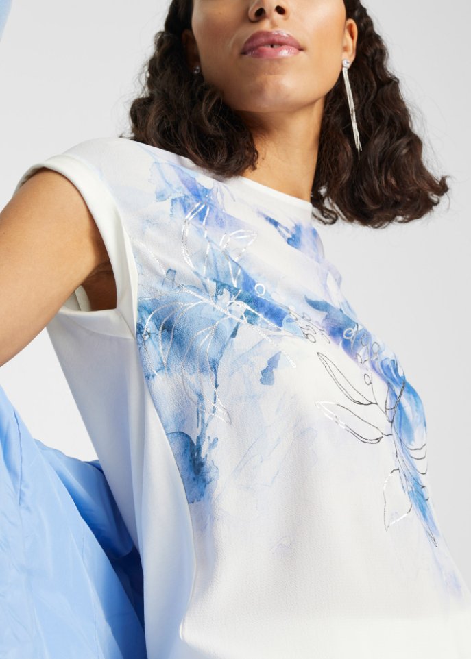 Blusenshirt mit Blumen-Print