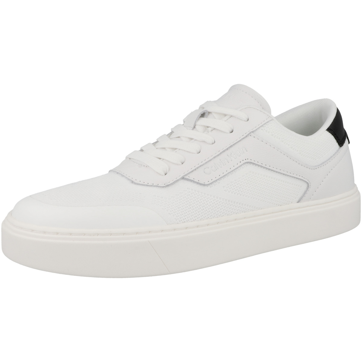 Calvin Klein Low Top Lace Up Knit Sneaker Low weiss