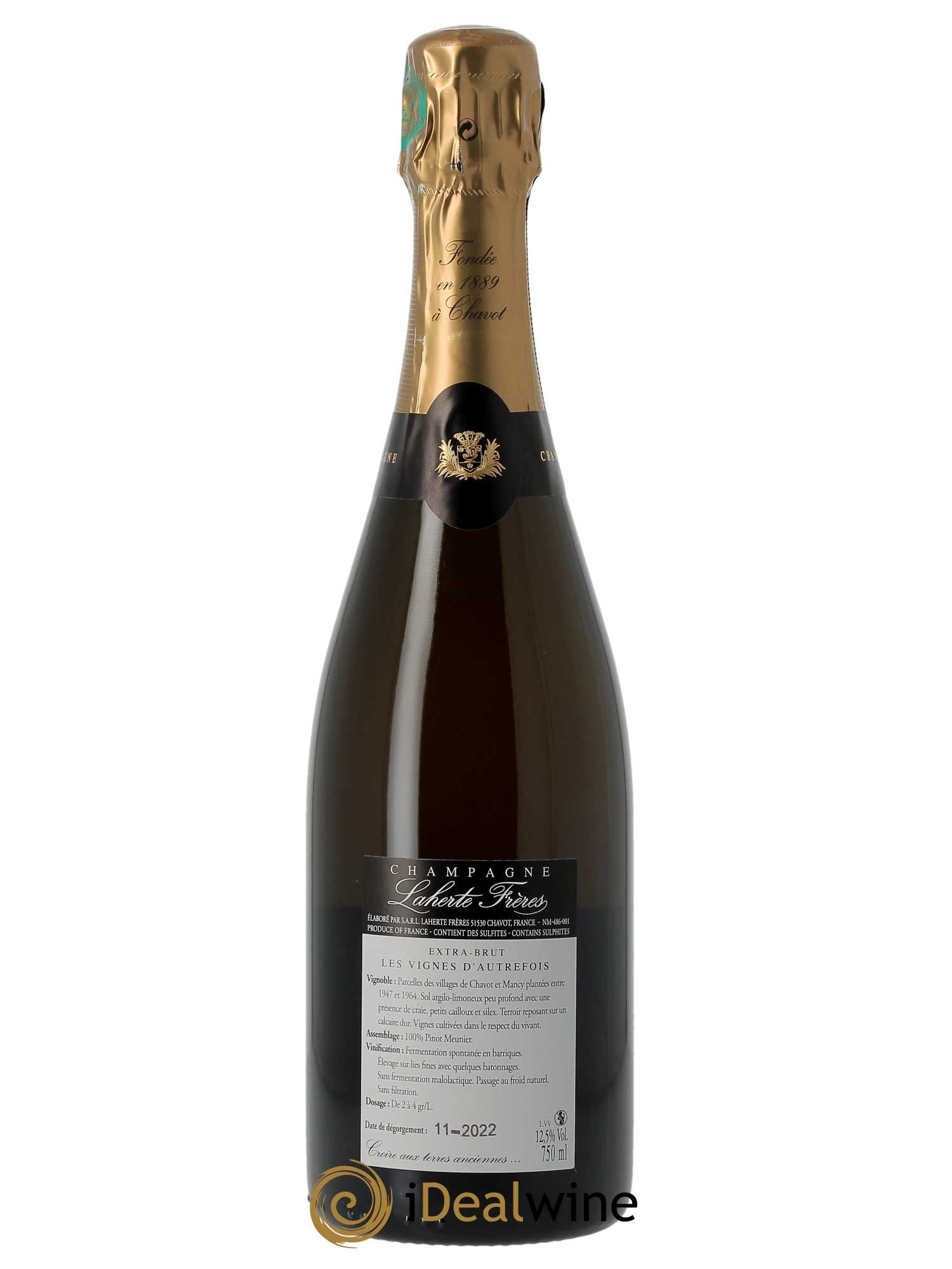 Les Vignes d'Autrefois Extra brut Laherte Frères  2019 - Lot de 1 Bouteille
