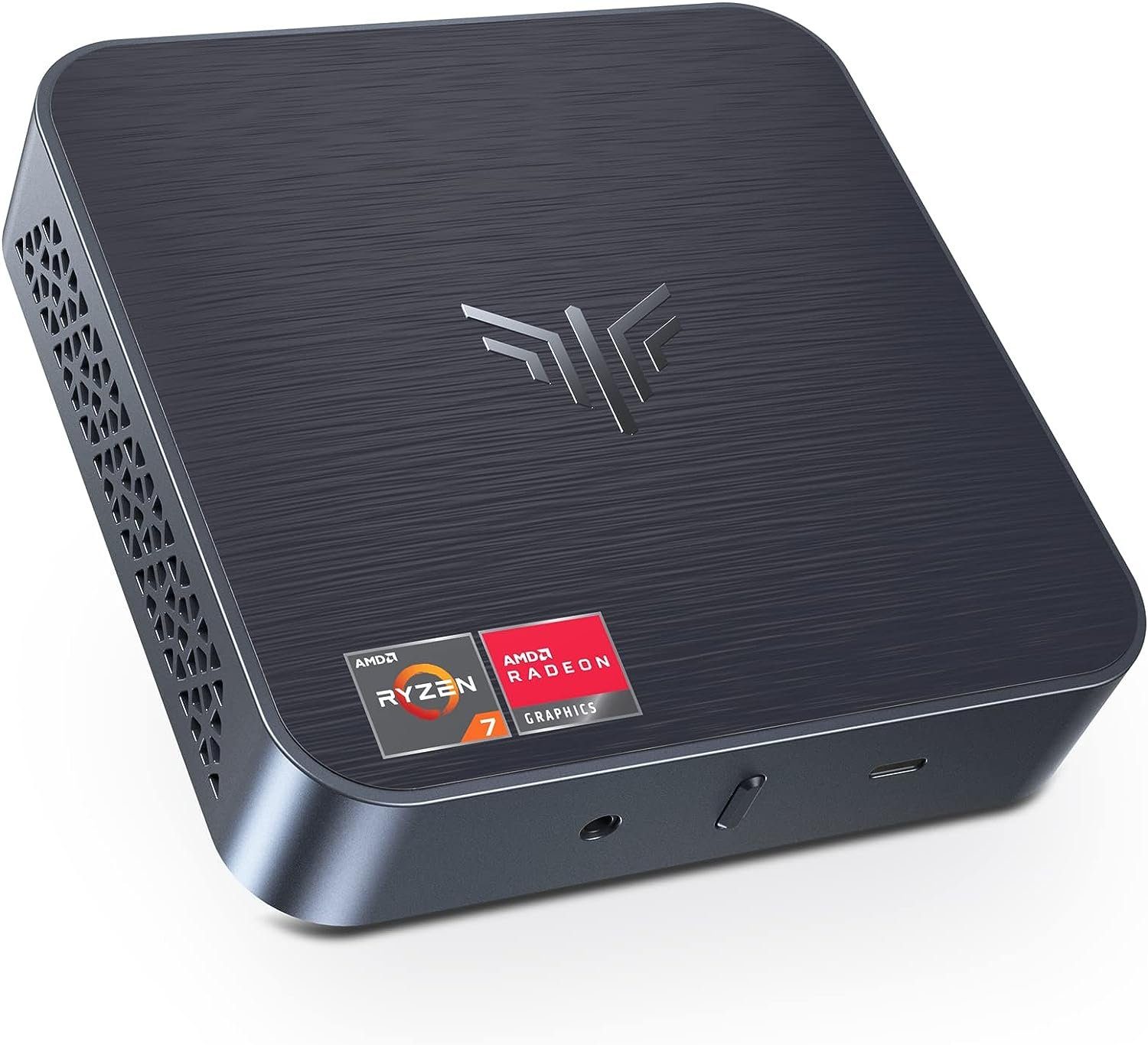 NiPoGi Business Windows Computer Mini Pc Office HomeOffice AMD Ryzen 7 3750H Mini-PC (AMD Ryzen 7, Radeon RX Vega 10, 16 GB RAM, 512 GB SSD, Luftkühlung, Multimedia, Workstation, Gaming Pc, Laptop, Zocker)