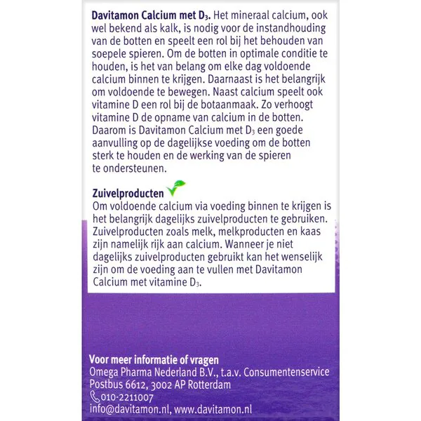 Davitamon Calcium s vitamínem D3 peprmintové žvýkací tablety 60 kusů