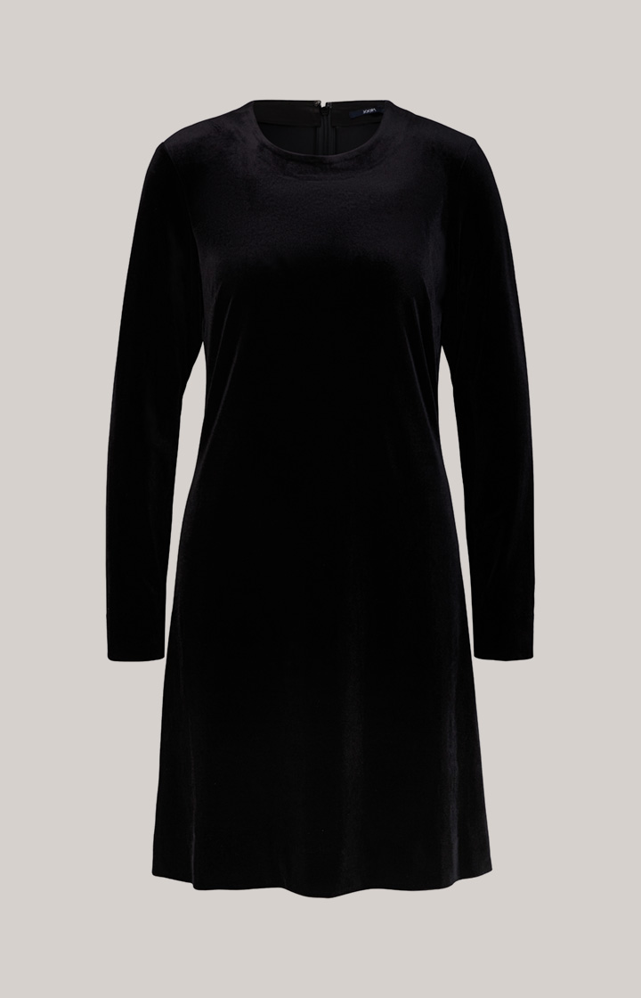 Samt-Kleid in Schwarz