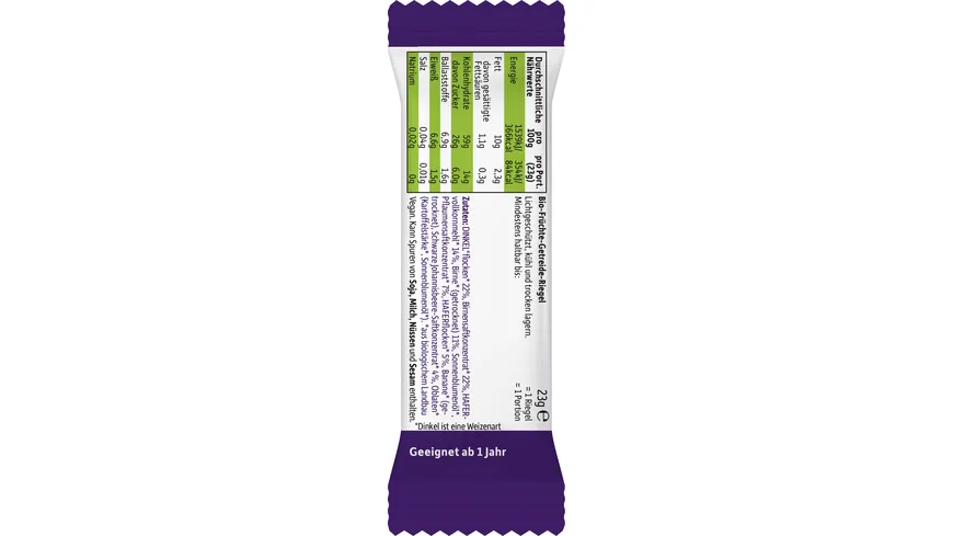Freche Freunde Bio Riegel Pflaume & Brombeere 4x23g 92 g