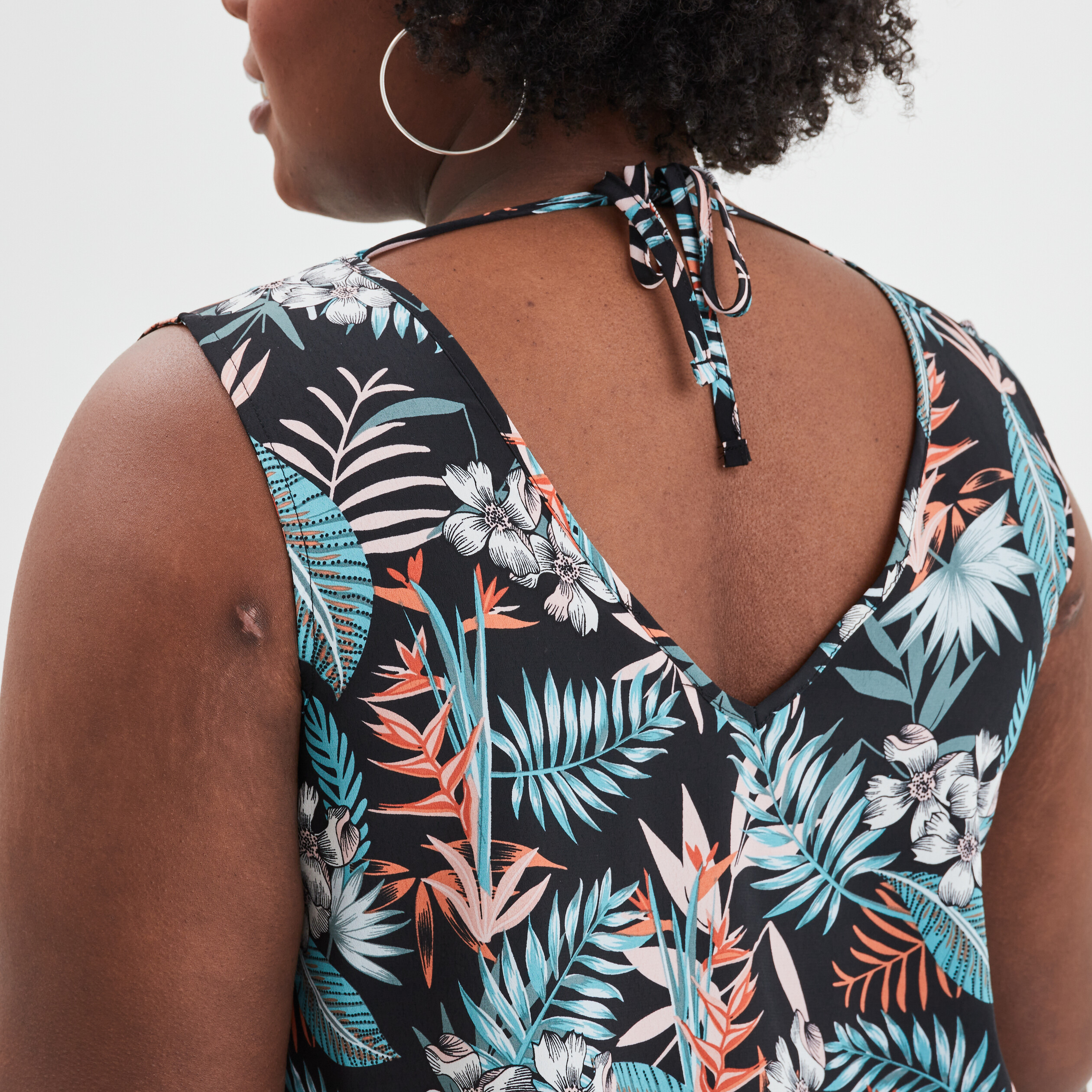 Blouse sans manches noir femme grande taille | La Halle