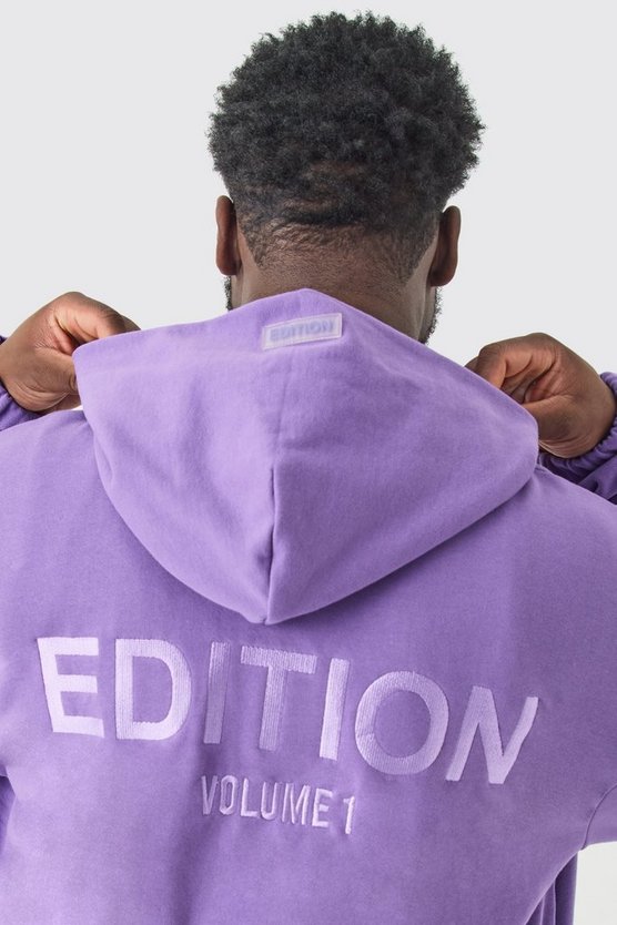 Plus Oversize Hoodie mit Edition Print