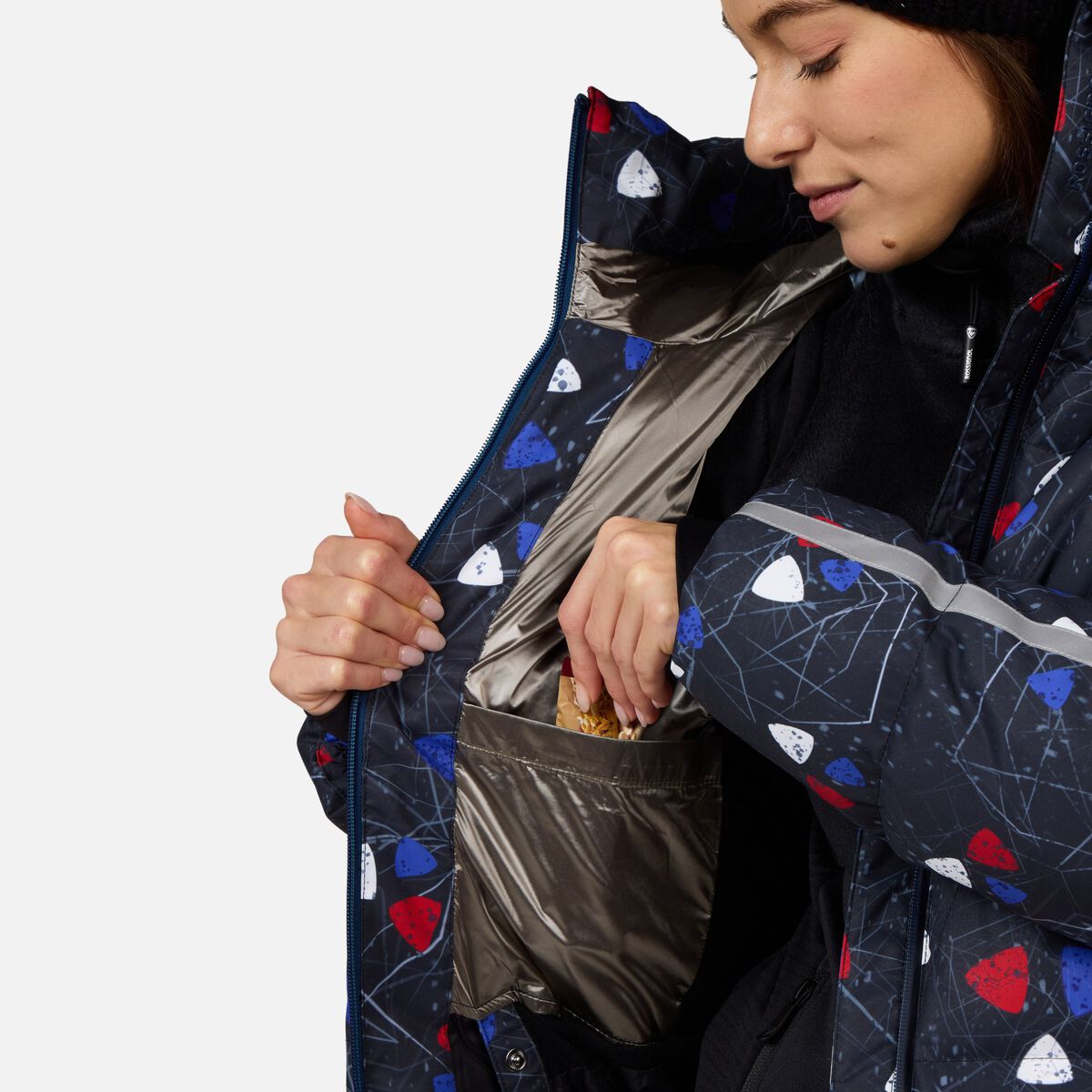 Damen-Daunenskijacke mit Print Ventina
